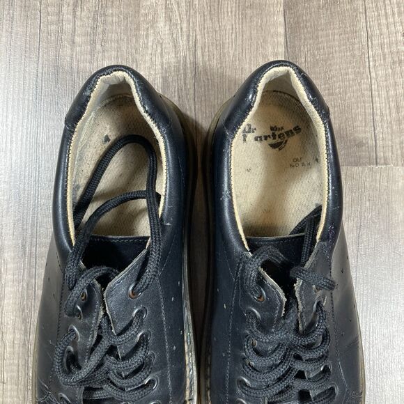 Vintage Dr Martens 6 Smooth Black Leather Oxford Shoes Grunge Rare Portugal Made - Picture 9 of 11